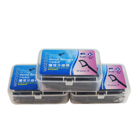 Charcoal Flat Thread Dental Floss